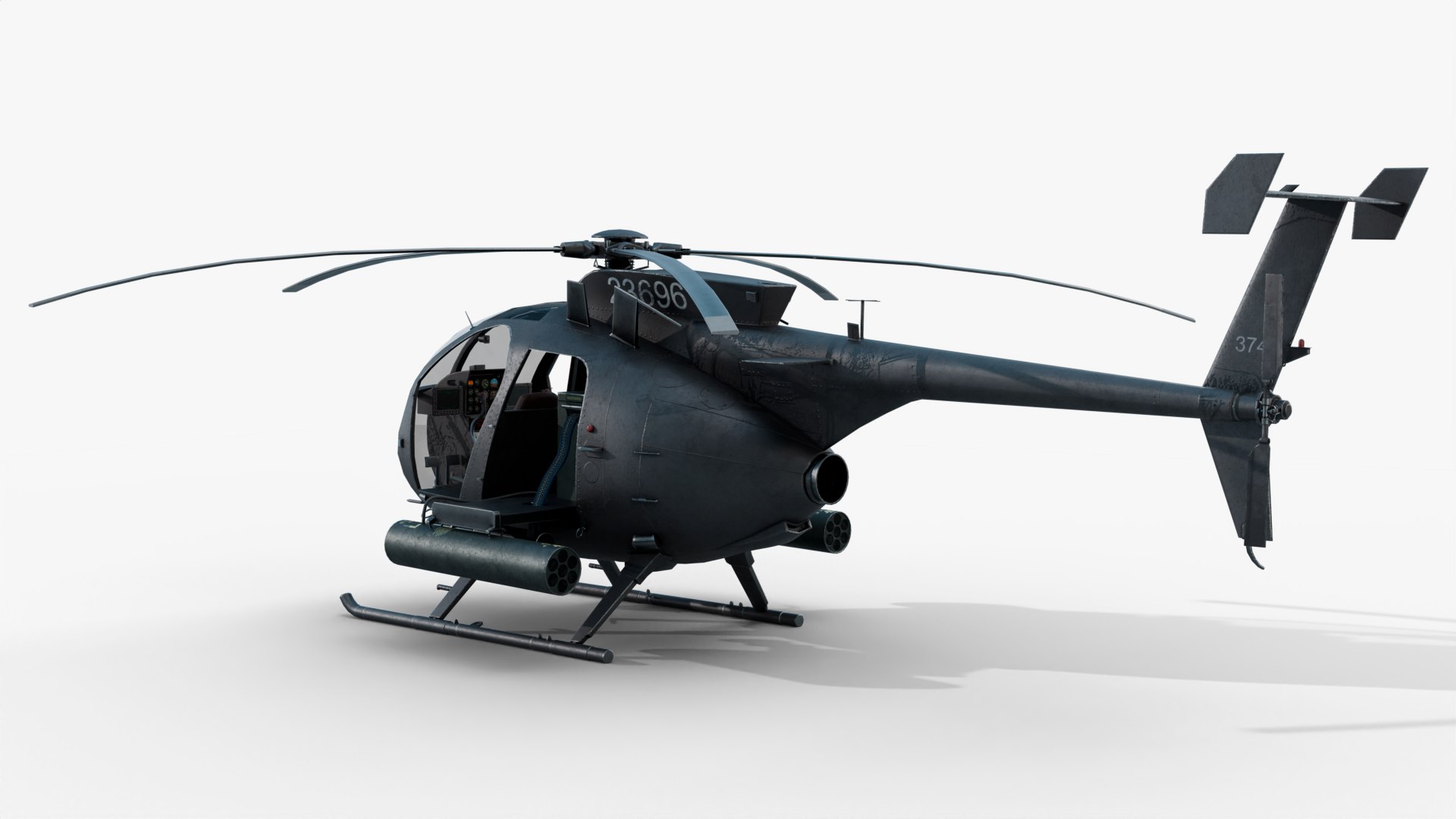 MH-6 Model - TurboSquid 2240908