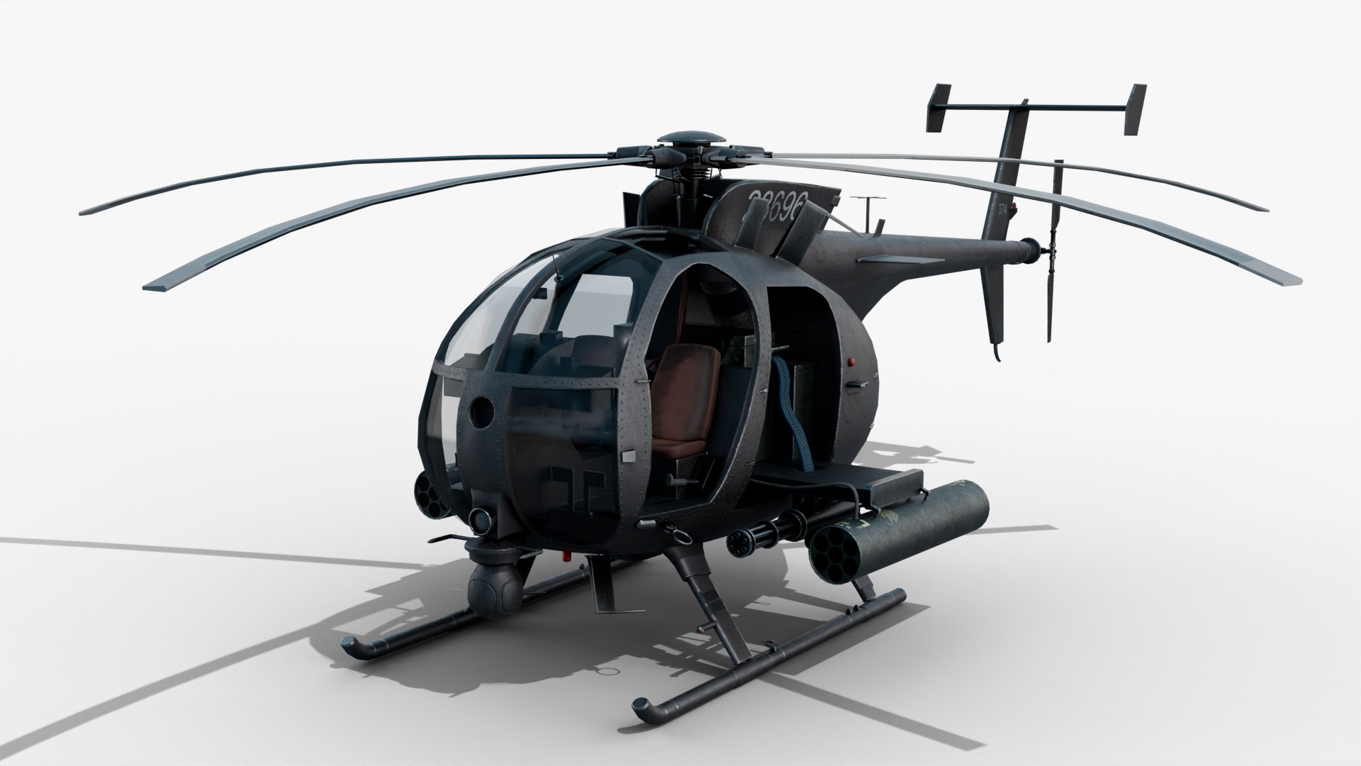 MH-6 Model - TurboSquid 2240908