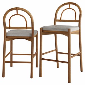 3D Four Hands Pace Bar  Counter Stool model