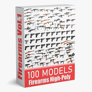 100 Firearms High-Poly Collection Vol 1