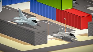 POLYGRUNT - Airforce Pack Lowpoly Fighter Jets, Planes, Helicopters with Environment
