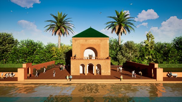 Modèle 3d De Ménara Marrakech Maroc Turbosquid 1764069