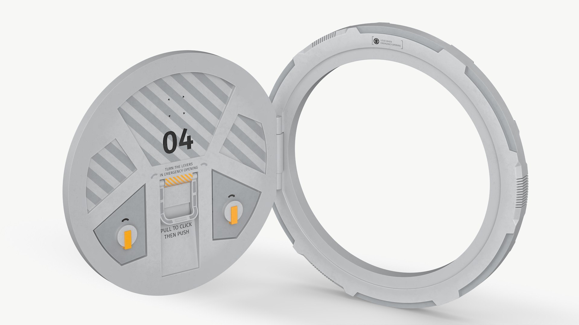 Sci-Fi Airlock Hatch Type 04 Gray 3D Model - TurboSquid 2446426