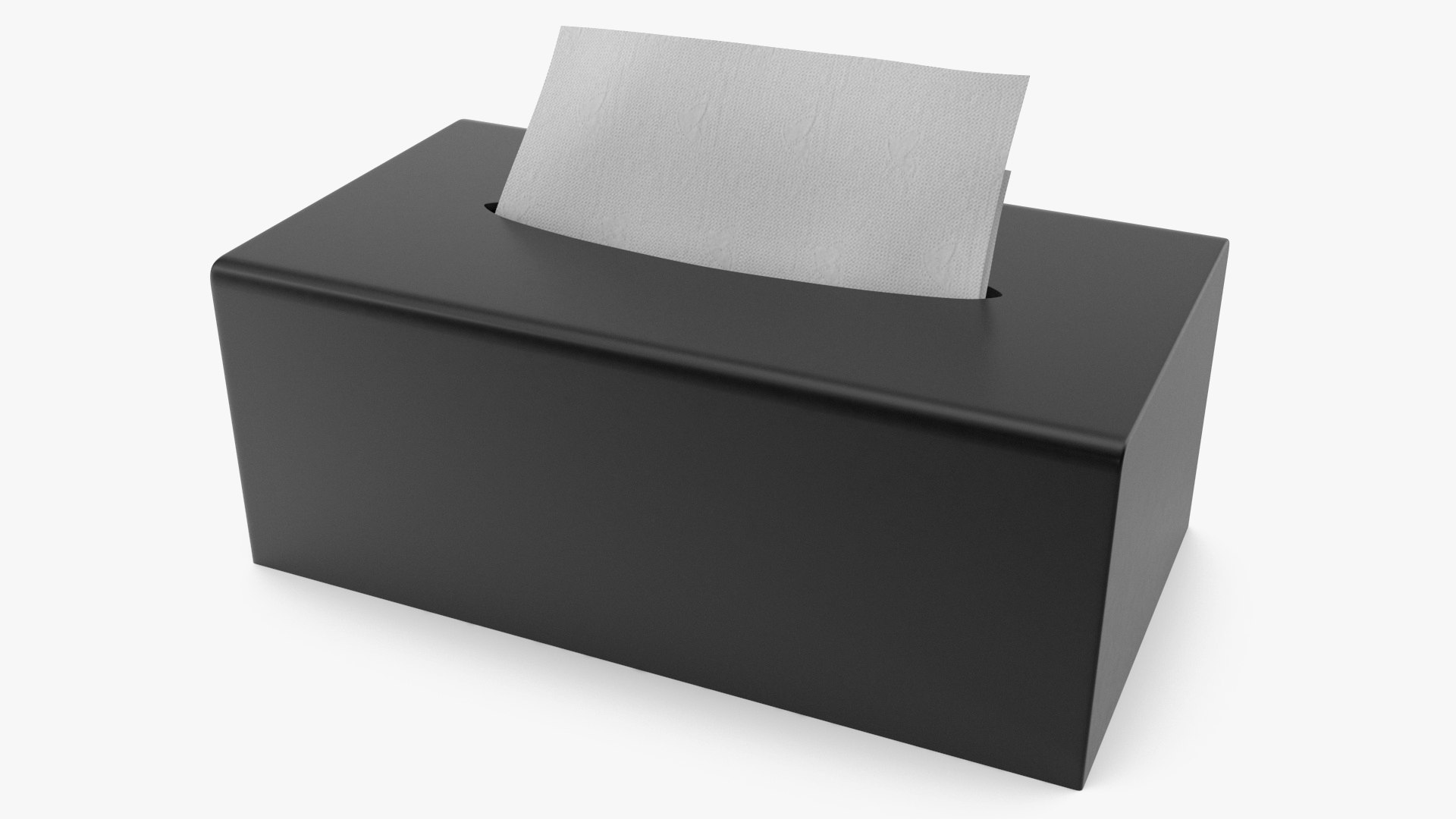 Tissue Box Black 3D model preview