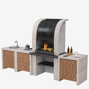 3D Montreal Barbecue Grill or Barbecue Set model