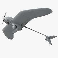 Remote Controlled UAV Wasp AE UAS Rigged