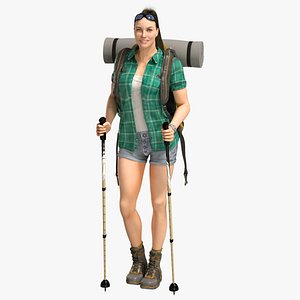 Female Hiker Animated HQ Editorial License
