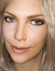 actress charlize theron 3D