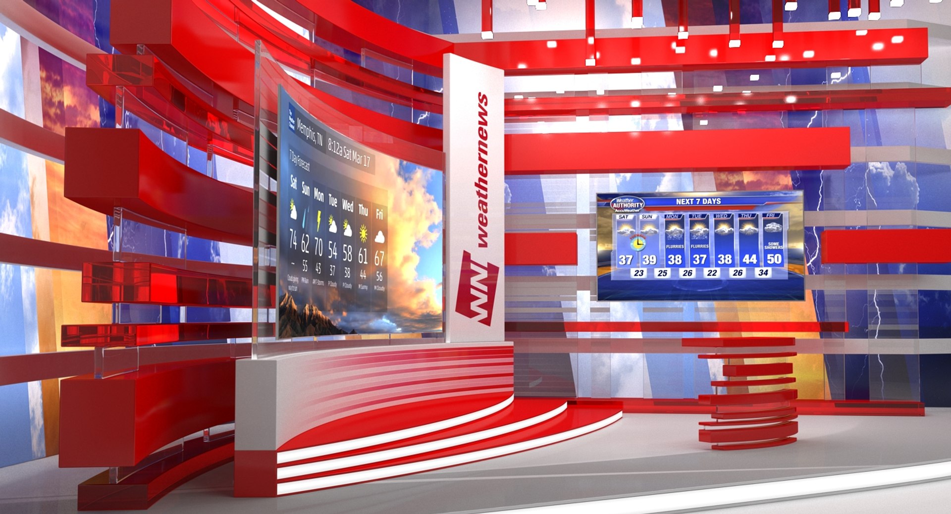 Modern Tv Weather Studio 3D Model - TurboSquid 1284020