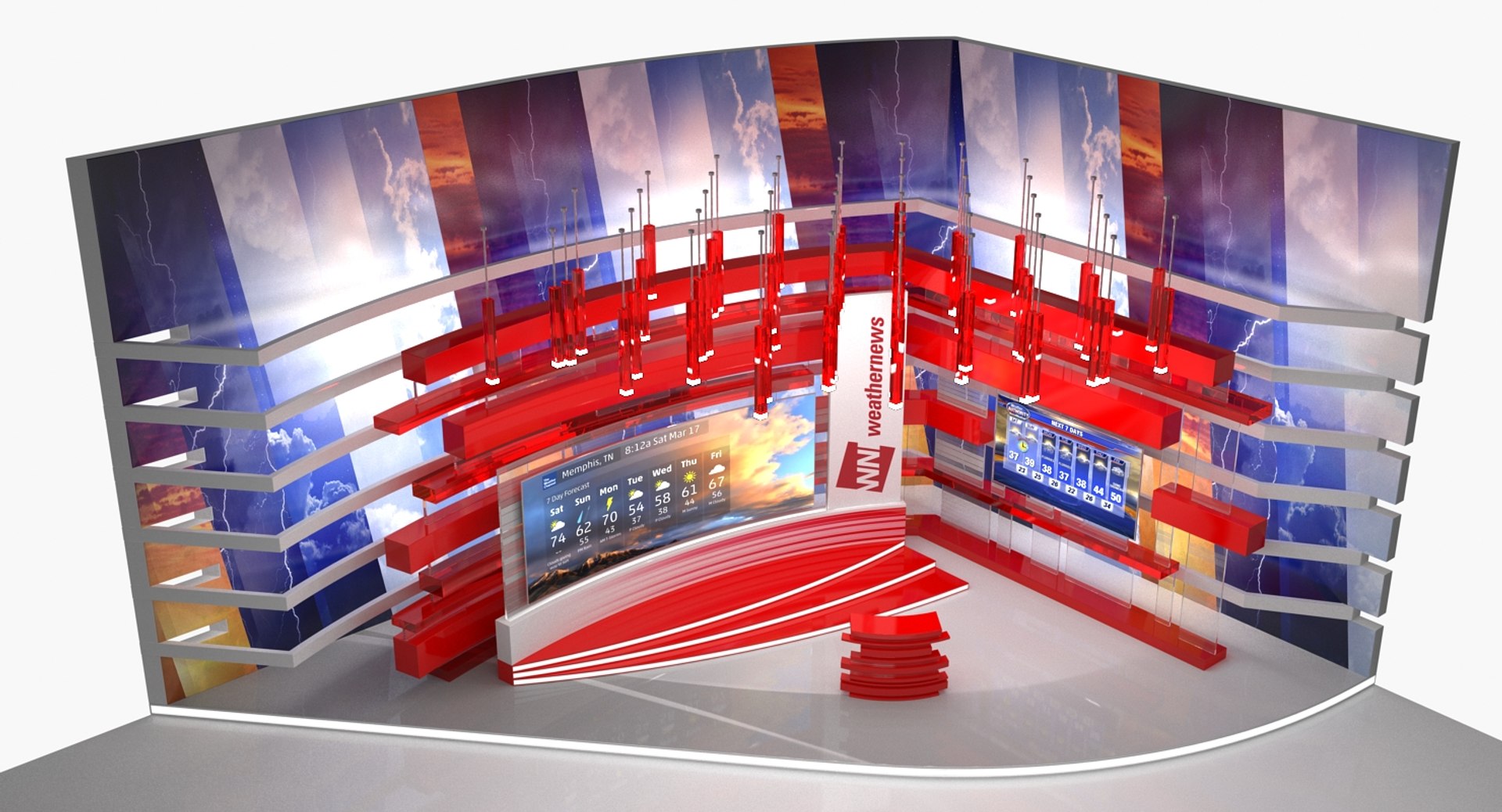 Modern Tv Weather Studio 3D Model - TurboSquid 1284020