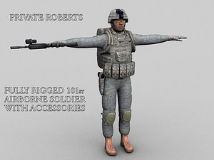 3d roberts soldiers 101st airborne model