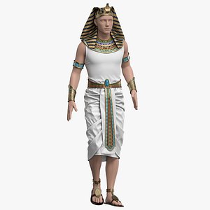 3D male Egyptian outfit with texture model