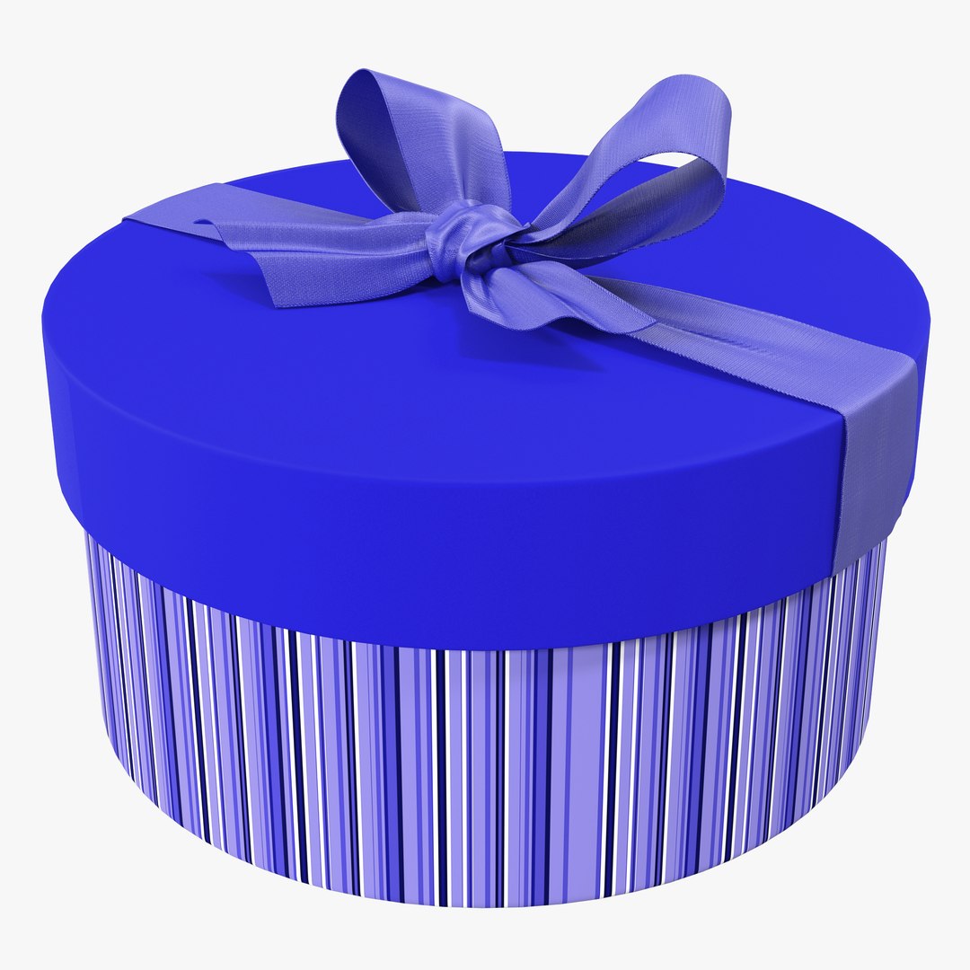 Giftbox 5 Blue 3D model preview