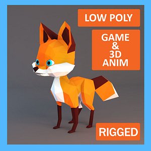 Rigged Fox - Lowpoly