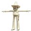 3D cowboy cow cartoon