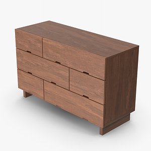 Dark Wood Dresser 3D model