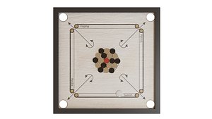 carrom board coins striker 3D model