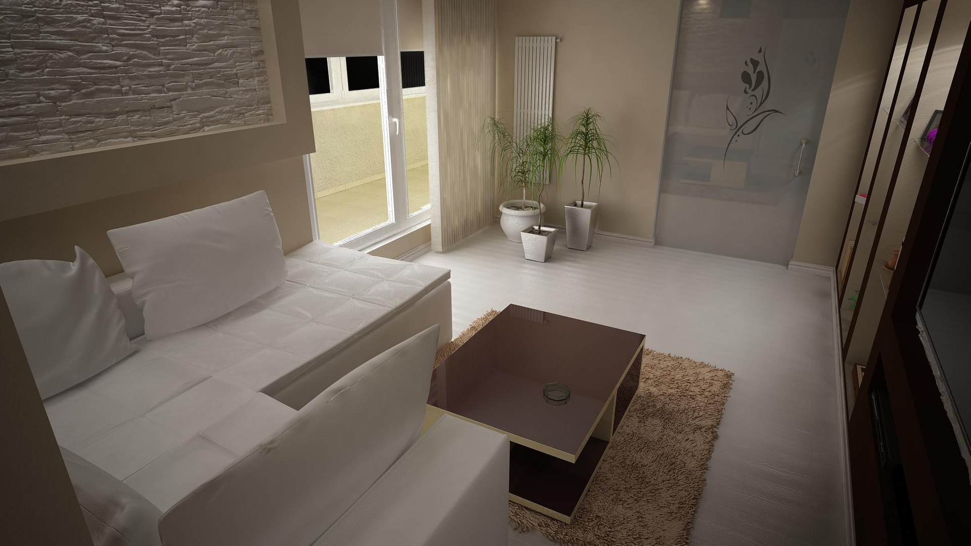 3d Apartment Interior Living