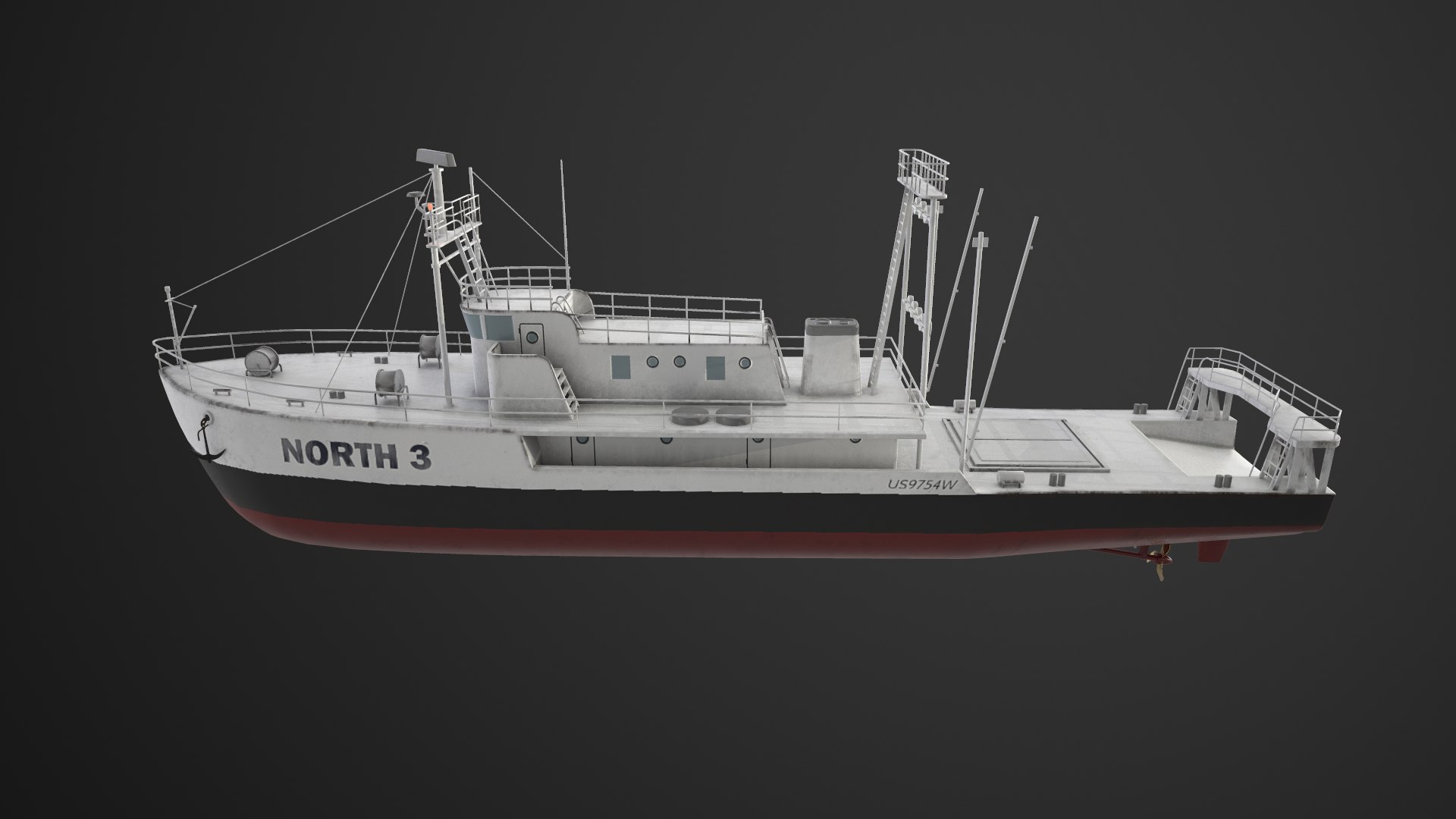 Fishing Trawler 3D Model - TurboSquid 1751802