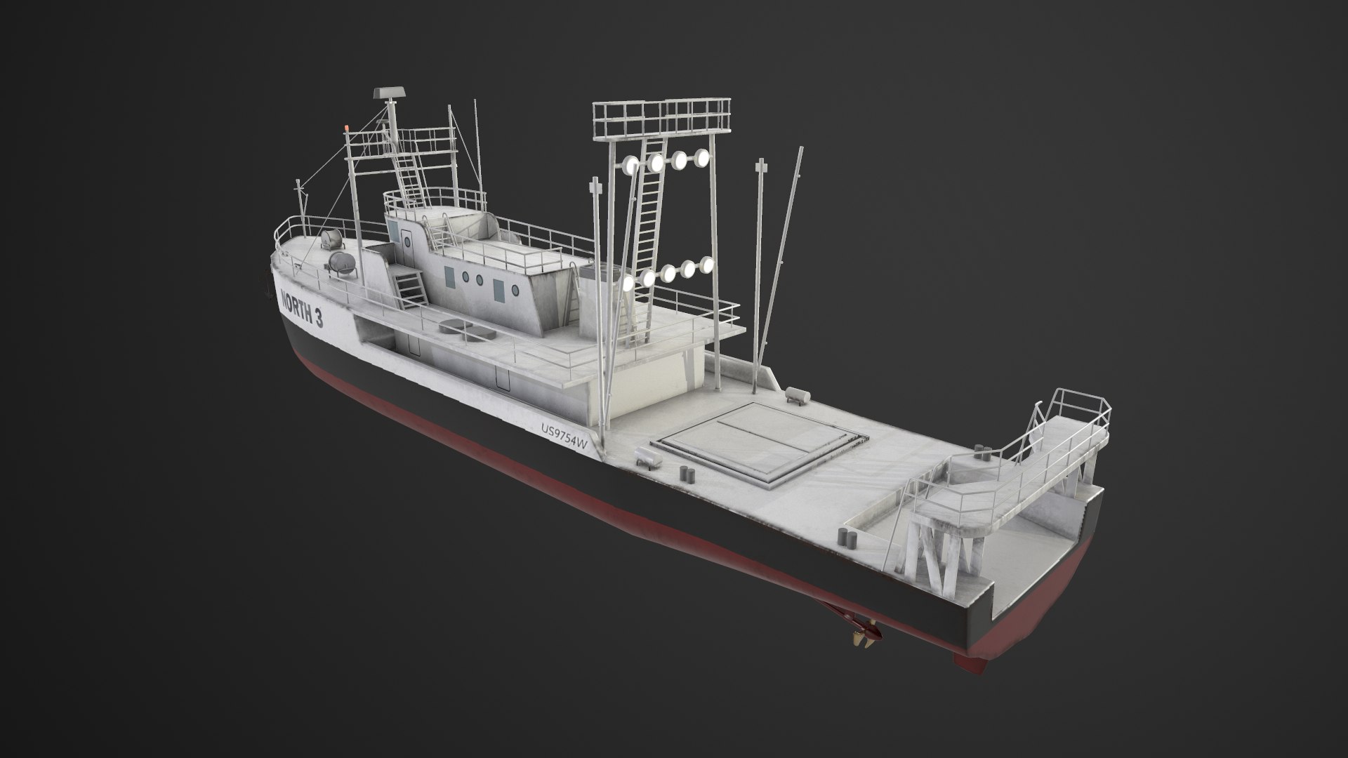 Fishing Trawler 3D Model - TurboSquid 1751802