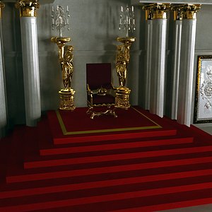 throne room 3d obj