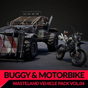 Post Apocalyptic 3D Wheels Last Guns