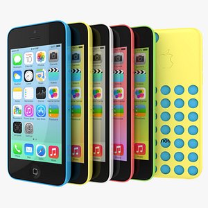 Apple iPhone 5c All Available Colors With Cases