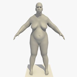 Rigged African Obese Old Woman