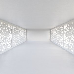 sci fi corridor 3D model