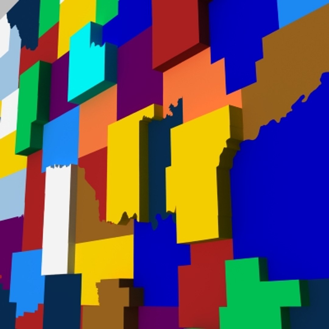 3ds Max State Counties