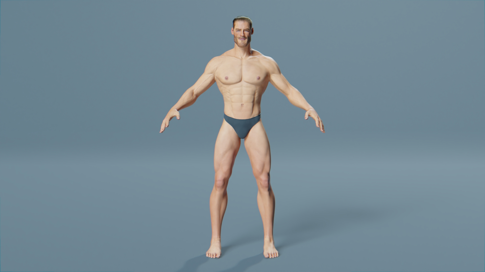 3D model Giga Chad Rigged And Game Ready VR / AR / low-poly