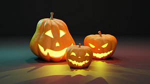 3D Halloween Pumpkins