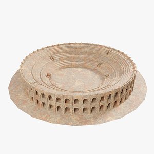Colosseum Rome Lowpoly 3d Model model