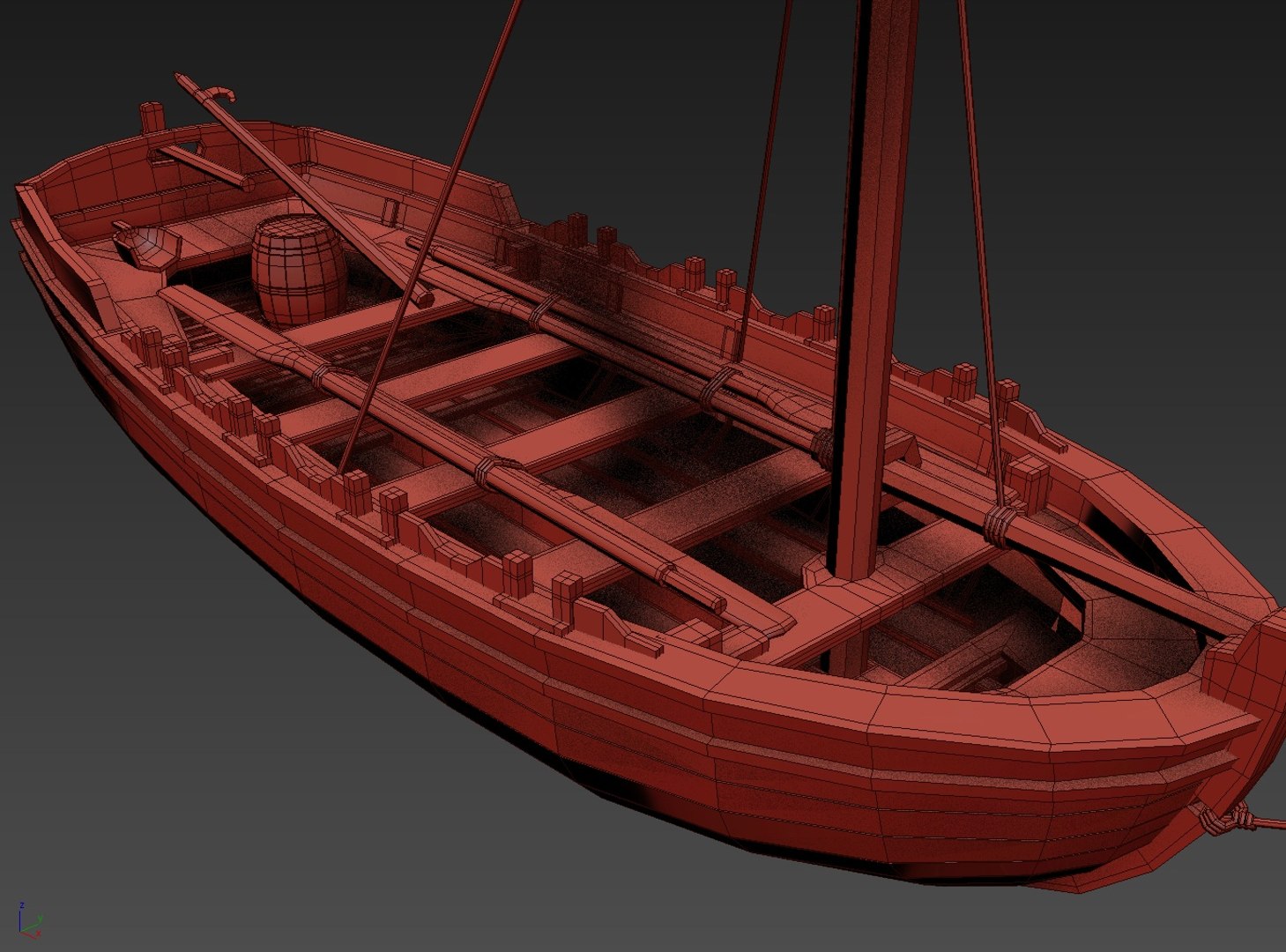 3D Medieval Boat - TurboSquid 1452702