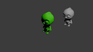 3D Model Cute Baby Alien Original Cartoon Character 3D model