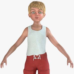 Cartoon Boy Casual 3D model