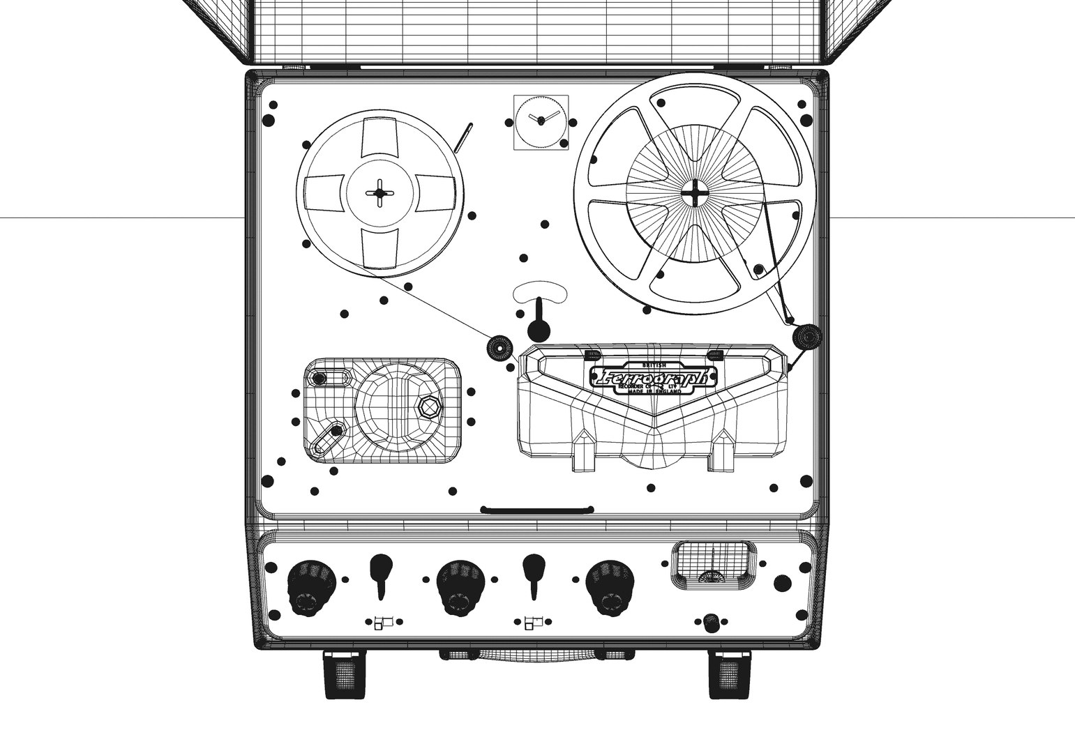 Vintage Ferrograph Reel-to-Reel Recorder 3D Model - TurboSquid 2008630
