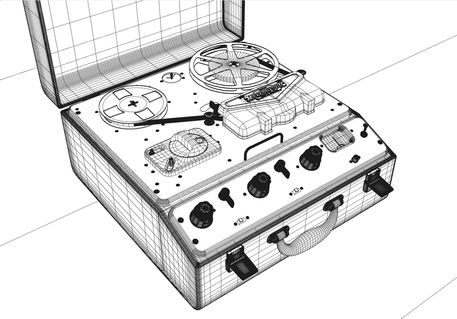 Vintage Ferrograph Reel-to-Reel Recorder 3D Model - TurboSquid 2008630