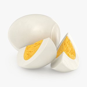 3D Hard Boiled Eggs 03 model