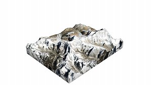 3D model Porong Ri Mountain