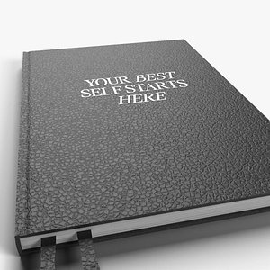 Notebook 3DModel Leather Cover with Bookmark 3D model