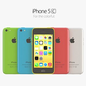 3d apple iphone 5c color