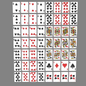playing cards 3D model