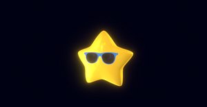 3D model star sunglasses