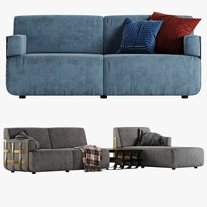 3D Rugiano Dafne 2-seat sofa model
