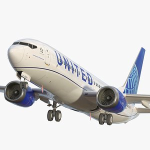 United Airlines B738 MAX SC 3D