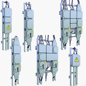 Professional Electrical Switchgear Box Cabinets v8 3D model