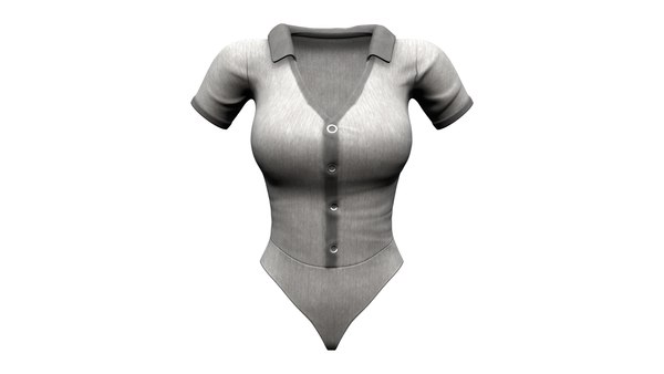 3D модель Shirt Neck Knit Sweater Body Suit Top - TurboSquid 1934711
