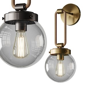 3D Coastal Cottage Rope Globe Sconce