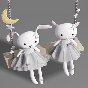 3D swings plush cat kitten